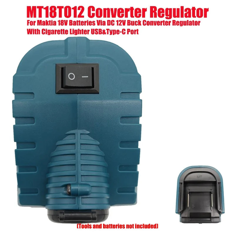 Makita 18V to 12V Converter – USB, Type-C & Cigarette Lighter Battery Power Converter Babs