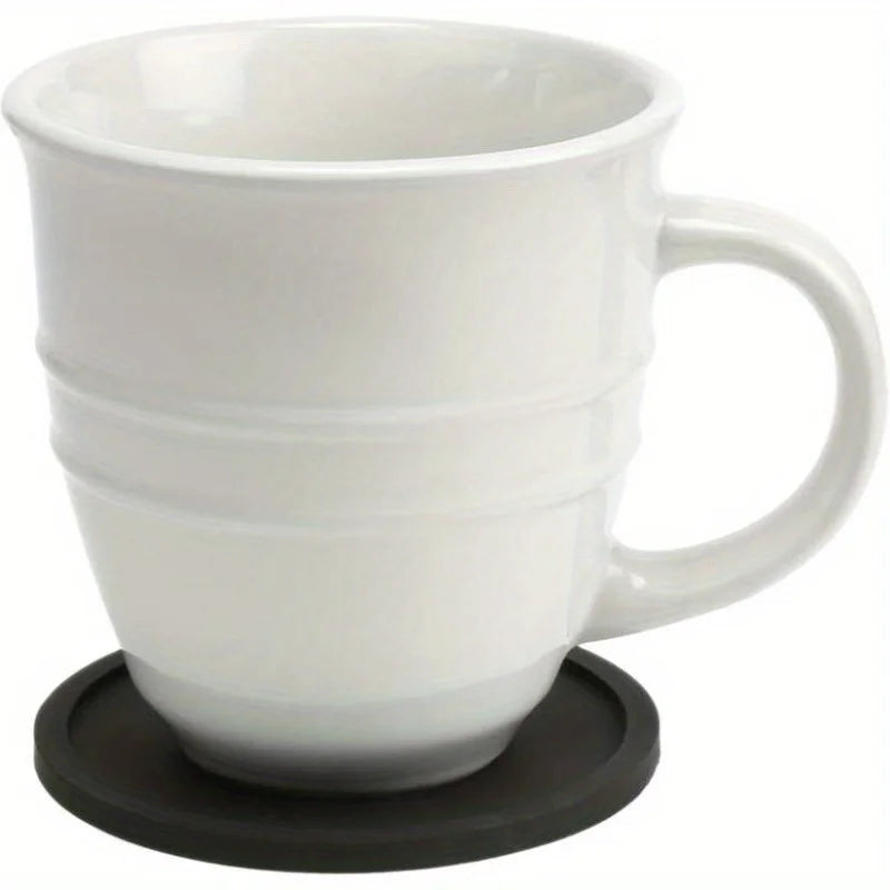 Non-Slip Silicone Drink Coasters – Black Set of 2 or 4 Drink Coaster Set Babs