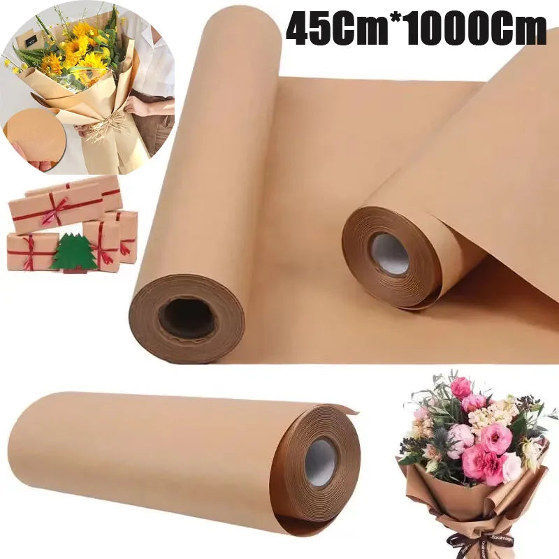 Brown Kraft Paper Roll 45×1000CM – Gift, Flowers & Art Kraft Paper Roll Babs