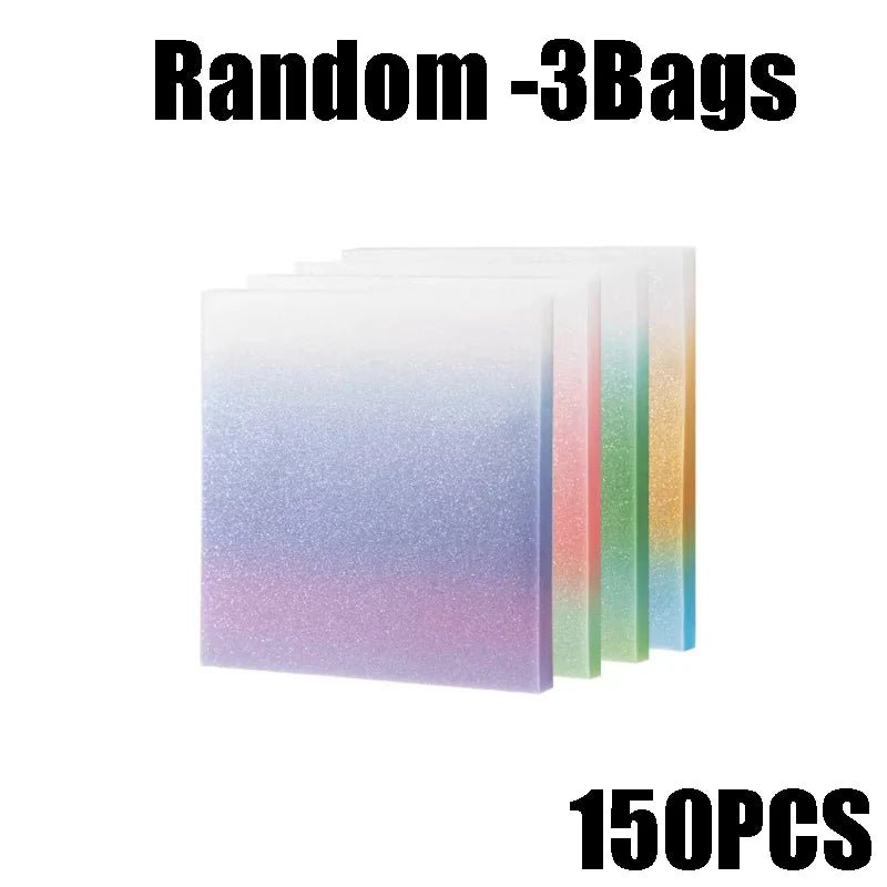 Gradient Sticky Notes Semi-Transparent PET Notepad – 50 Sheets Sticky Notes Notepad Babs Random-3Bags
