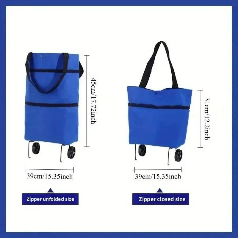 Foldable Shopping Cart with Wheels – Lightweight Portable Hand Cart Foldable Shopping Cart Babs
