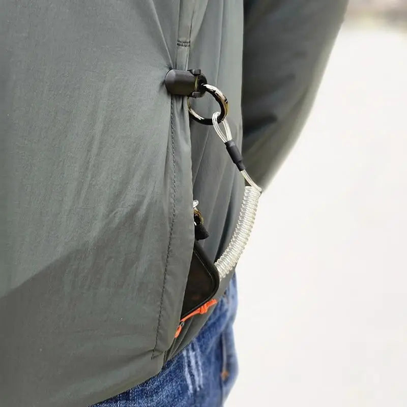 Retractable Coil Keychain Anti-Lost Wrist Strap Lanyard Retractable Safety Lanyard Babs