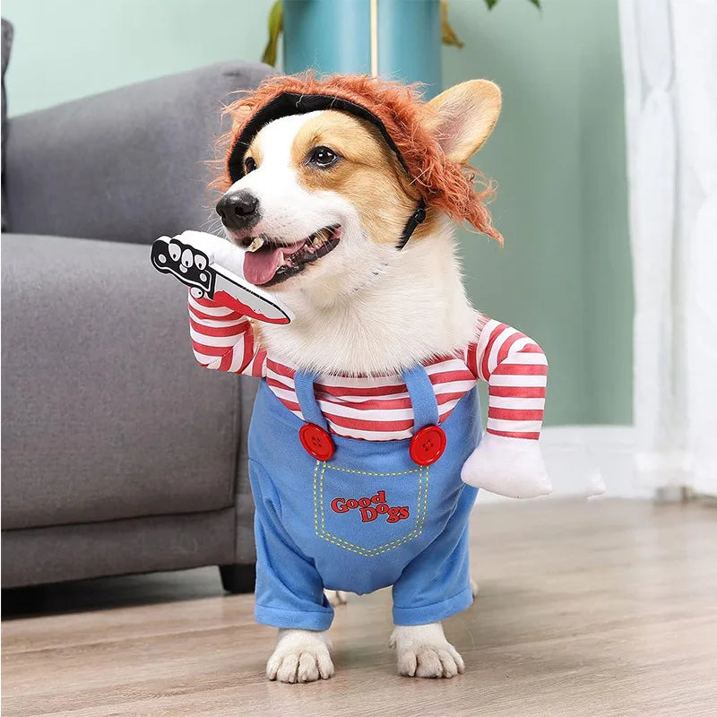 Dog Halloween Doll Costume – Funny Outfit for Small & Medium Pets Pet Halloween Costume Babs