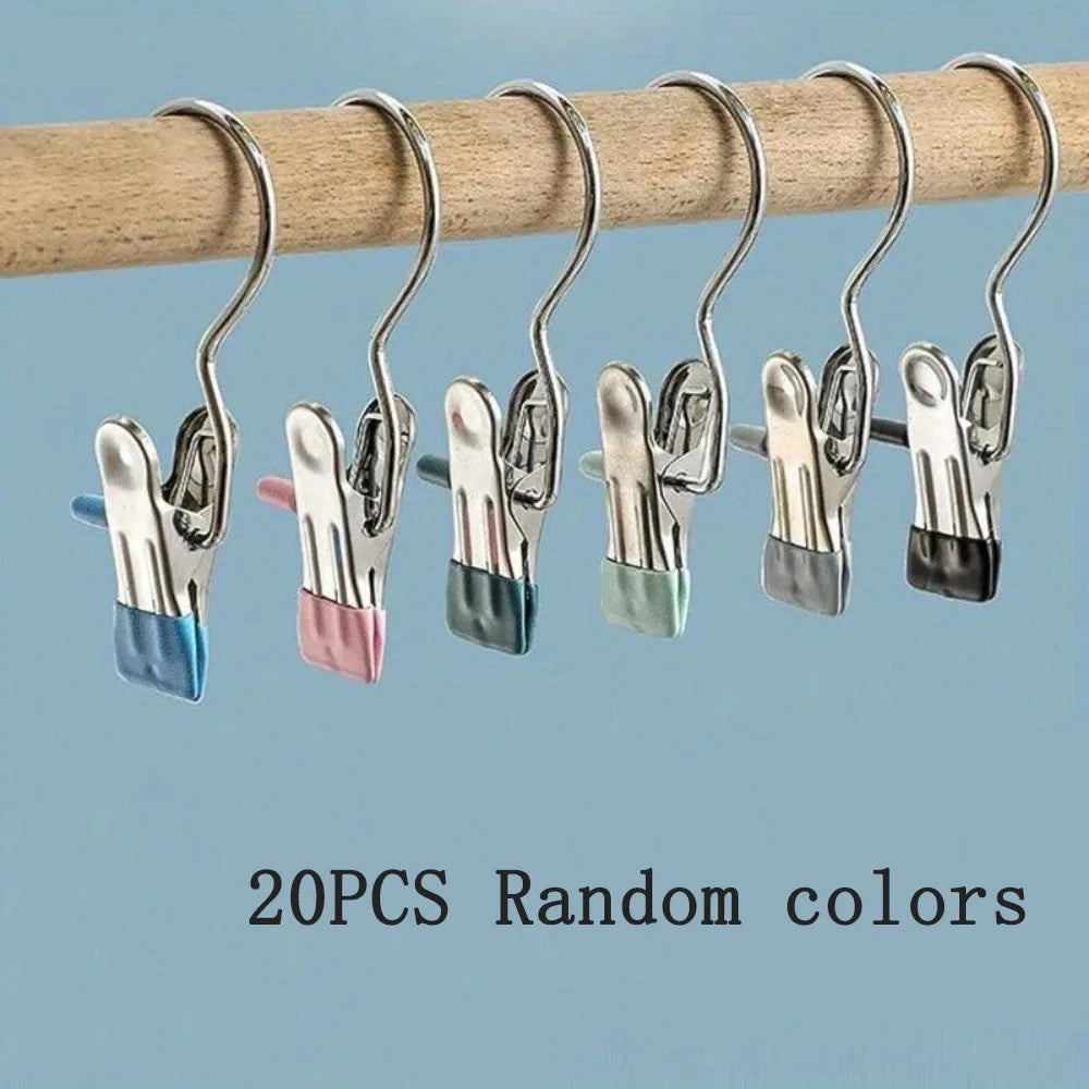 20PCS Boot Hanger Clips – Space-Saving Laundry Hooks & Pins Closet Hanger Clips Babs 20PCS Random colors