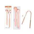 3-Piece Stainless Steel Tongue Scraper Set | Fresher Breath Tongue Scraper Set Babs dozen Rose gold