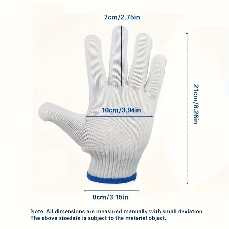 12 Pairs Cotton Yarn Work Gloves – Gardening & Labor Work Gloves Babs