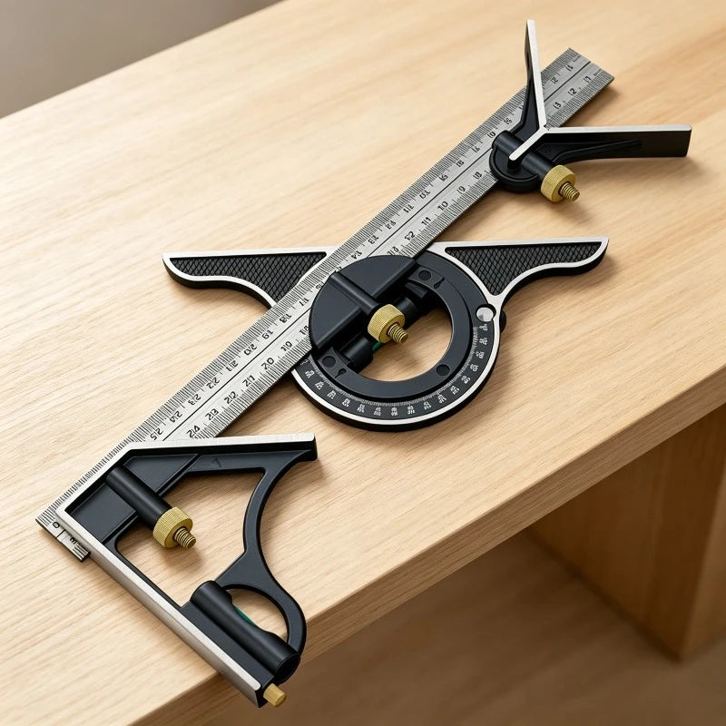 Combination Square Set – Spirit Level, Protractor & Ruler 300mm Combination Square Set Babs