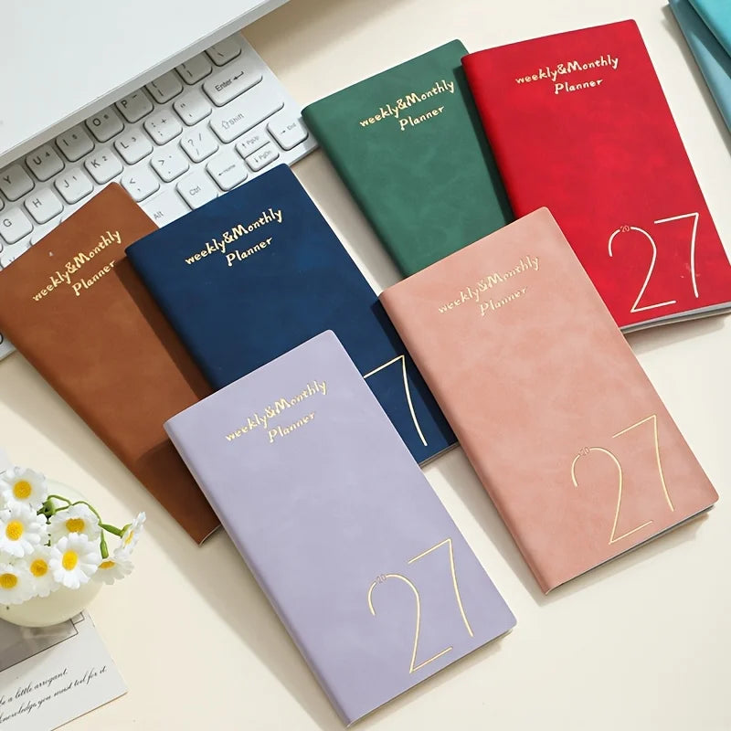 2027 Weekly Planner – Waterproof PU Leather Pocket Notebook Weekly Planner Notebook Babs
