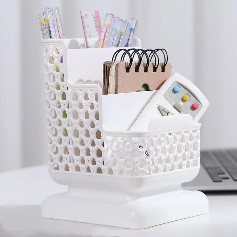 3-Tier Hollow Pen Holder & Phone Stand Desktop Organizer Desktop Pen Organizer Babs