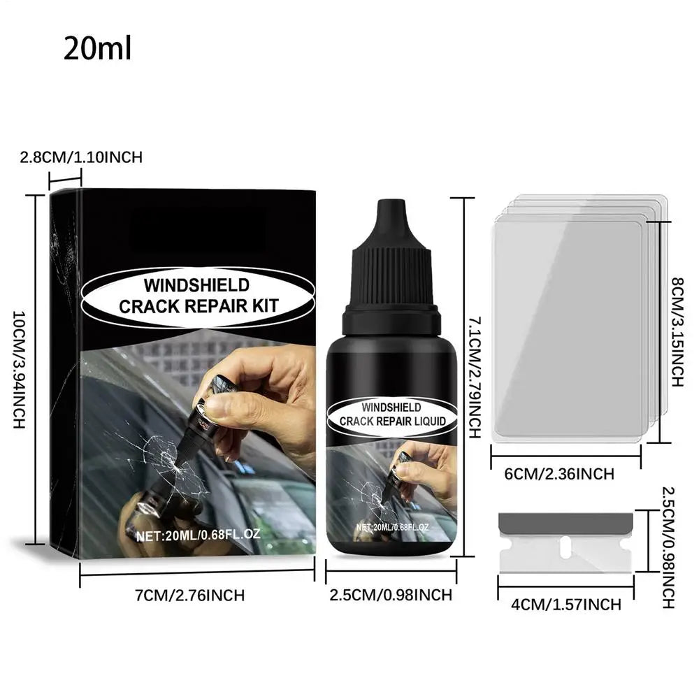 Car Windshield Repair Kit – 20ml Fluid for Chips & Cracks Windshield Repair Kit Babs set