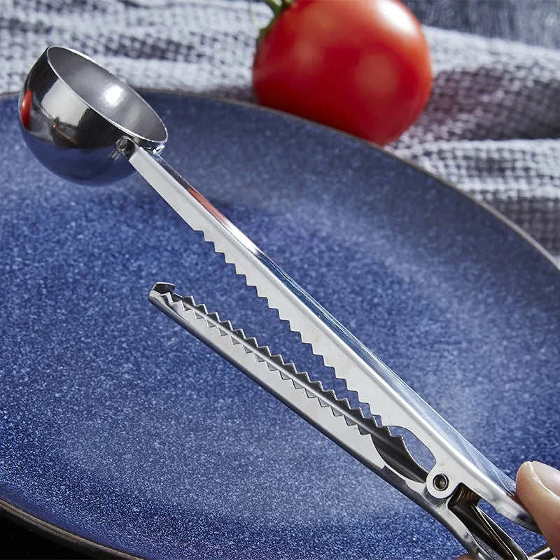 Stainless Steel Coffee Measuring Spoon with Clip | Barista Scoop Coffee Measuring Spoon Babs