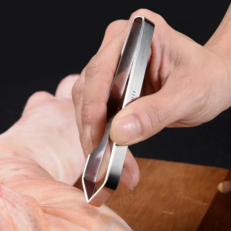 Stainless Steel Kitchen Tweezers – Fish Bone & Feather Remover Kitchen Food Tweezers Babs