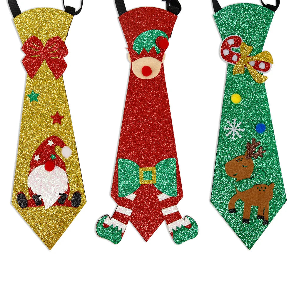 12pcs Kids Christmas Neckties – Santa & Snowman Holiday Ties Kids Holiday Neckties Babs