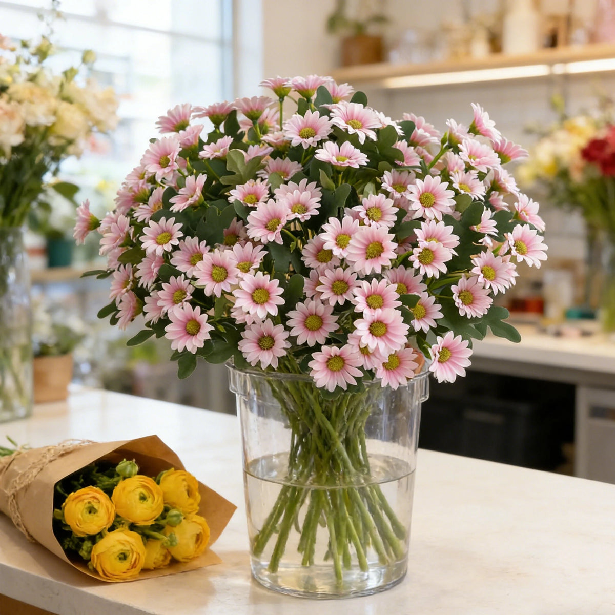Artificial Silk Daisy Bouquet – Wedding & Home Décor Artificial Flower Bouquet Babs
