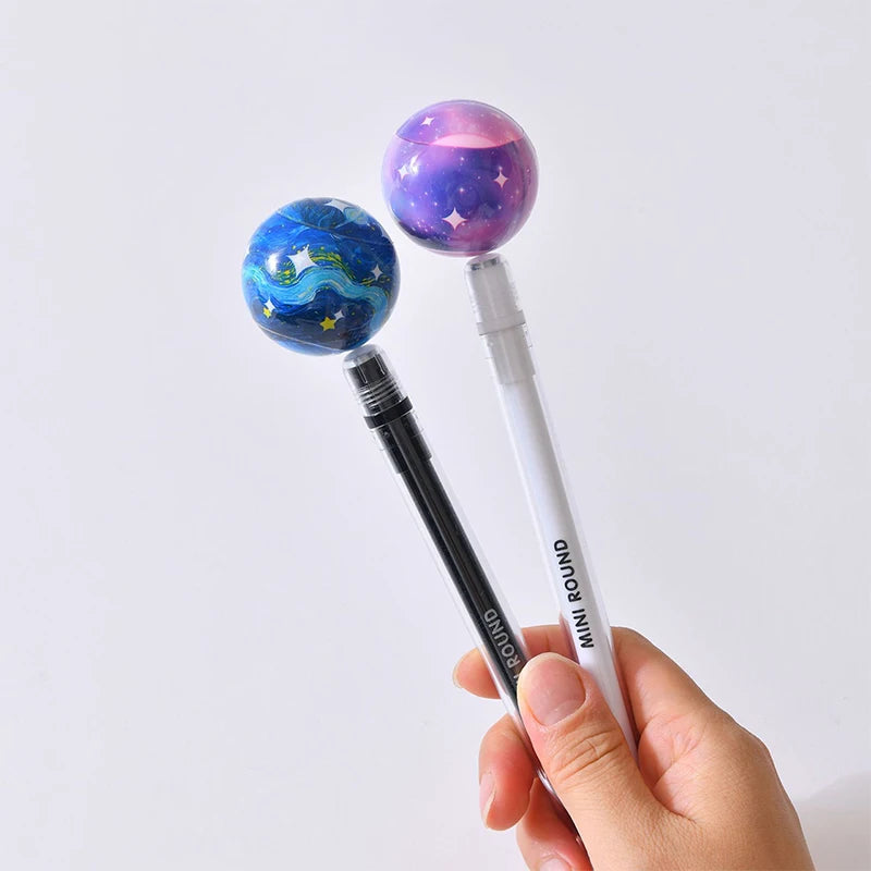 Rotating Planet Spinning Gel Pen | Fun Student Stationery Spinning Gel Pen Babs
