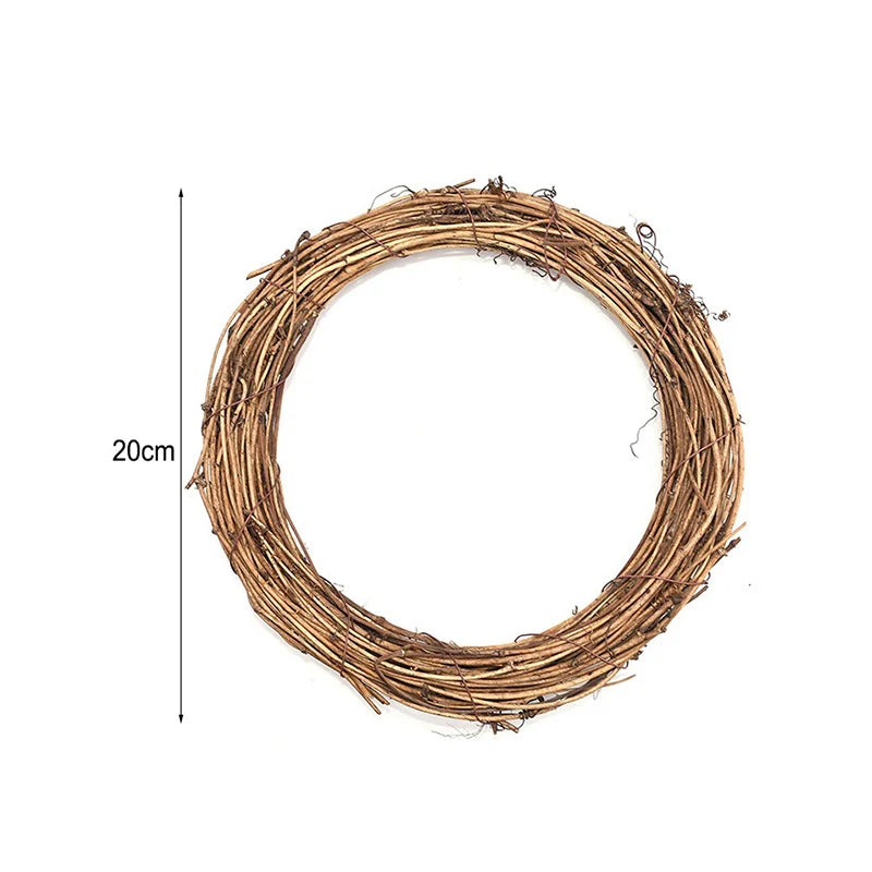 Natural Rattan Wreath DIY Garland – Wedding & Christmas Décor Decorative Wreath Babs 20cm