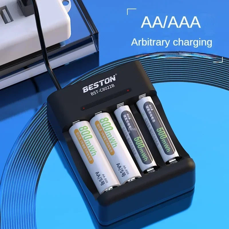 Alasicka 2/4/8 Slot USB AA AAA Ni-MH Smart Battery Charger Battery Charger Babs