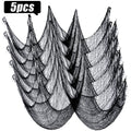Halloween Black Gauze Fabric Haunted House Horror Décor Props Halloween Decoration Fabric Babs 5pcs