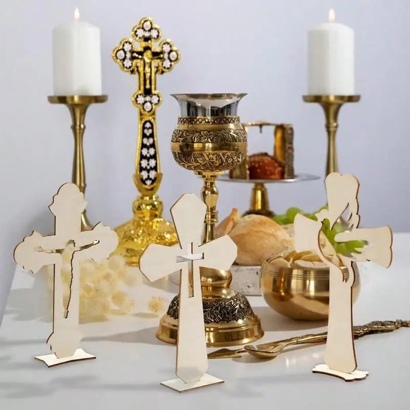 24 Rustic Wooden Crosses – Catholic Craft & Baptism Décor Wooden Craft Crosses Babs