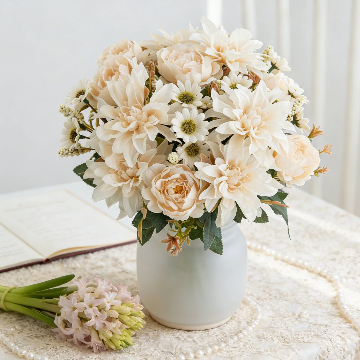 Silk Dahlia Rose Artificial Flowers – Wedding & Home Decor Artificial Silk Flowers Babs