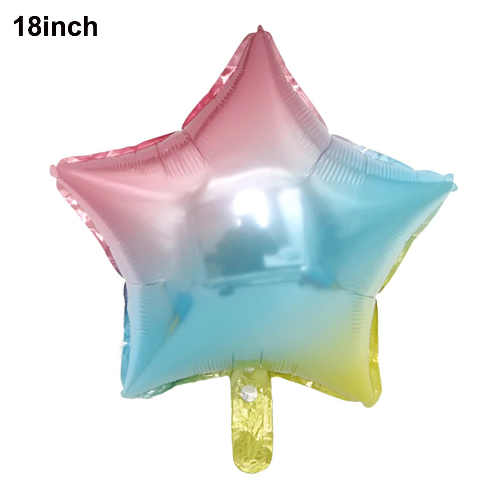 18" Star & Heart Foil Balloons for Parties & Weddings (5–50 pcs)