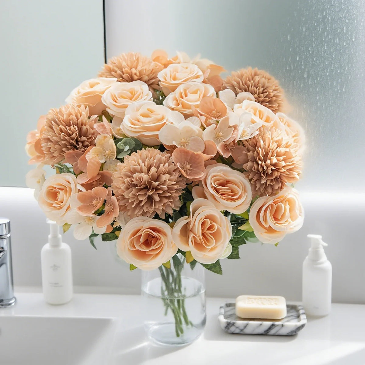 Artificial Silk Rose Bouquet – Wedding & Home Décor Flowers Artificial Silk Flowers Babs