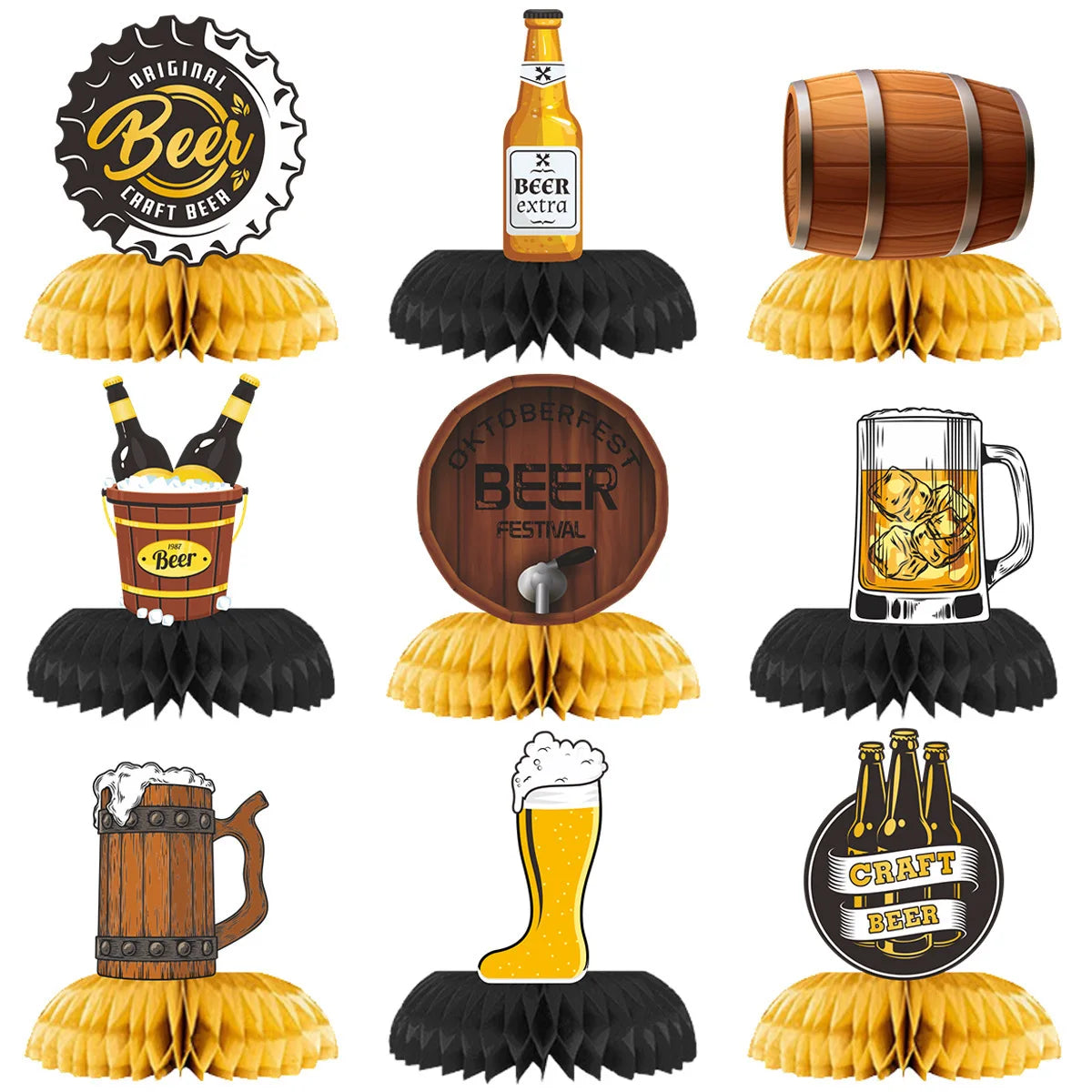 Whiskey Party Decor Set – Balloons, Banner & Table Honeycomb Party Decoration Set Babs light green