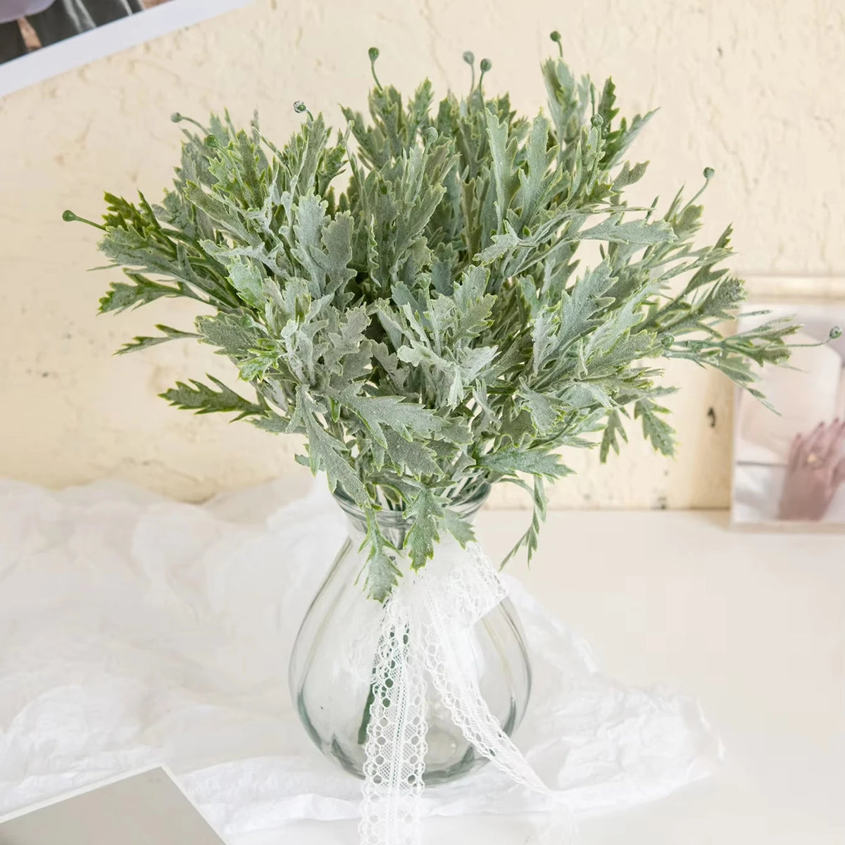 Artificial Chrysanthemum Leaf Stems – Faux Plant Home Décor Artificial Plant Stems Babs