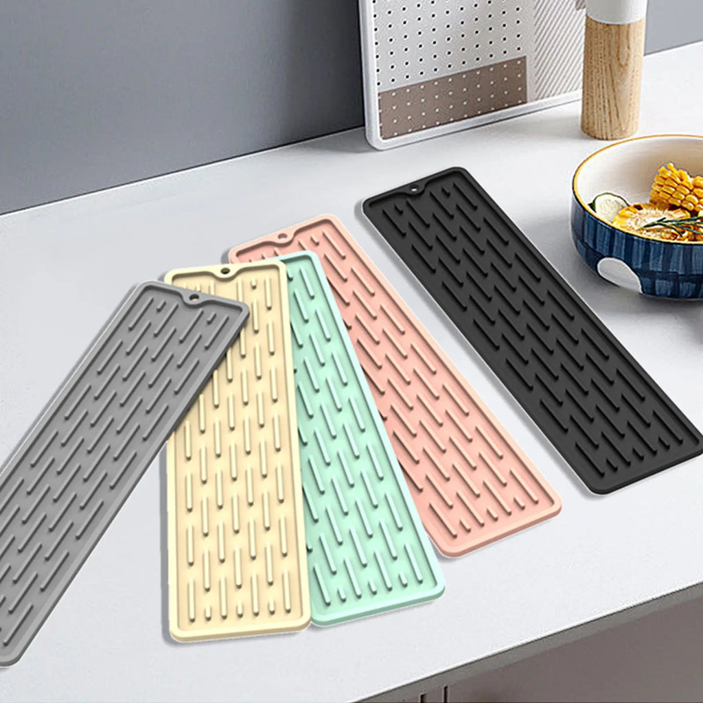 HOMEFISH Silicone Drainer Mat – Anti-Slip Sink Tray & Kitchen Pad Silicone Drainer Mat Babs