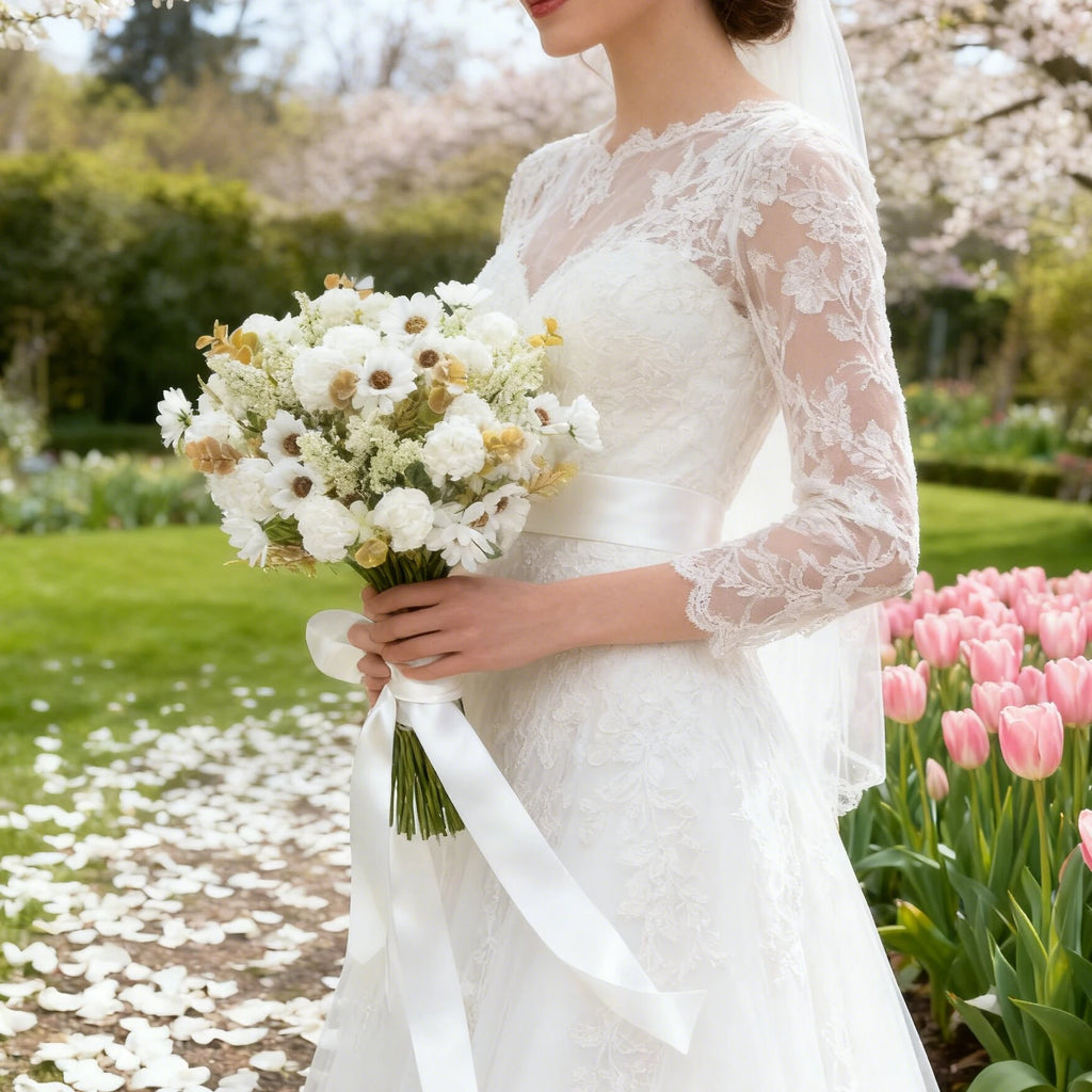 Silk Chrysanthemum Artificial Flower Bouquet – Wedding & Home Artificial Flower Bouquet Babs