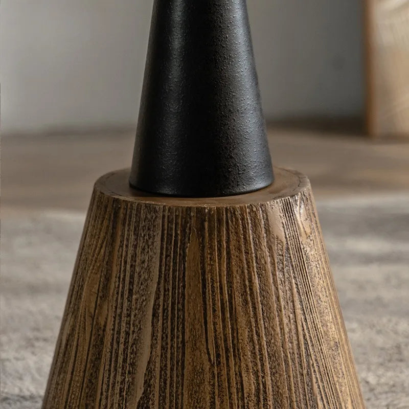 Round Solid Oak Coffee Side Table – Modern Minimalist Style Coffee Side Table Babs