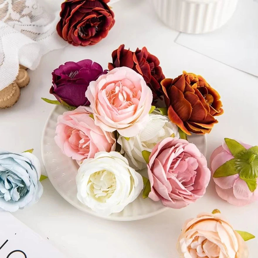 Silk Artificial Rose Heads 30 or 80 Pcs – Wedding & Home Décor Artificial Silk Flowers Babs
