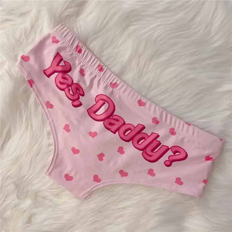 Kawaii 3D Heart Print Women's Low-Rise Briefs & Thong Underwear Women's Underwear Babs