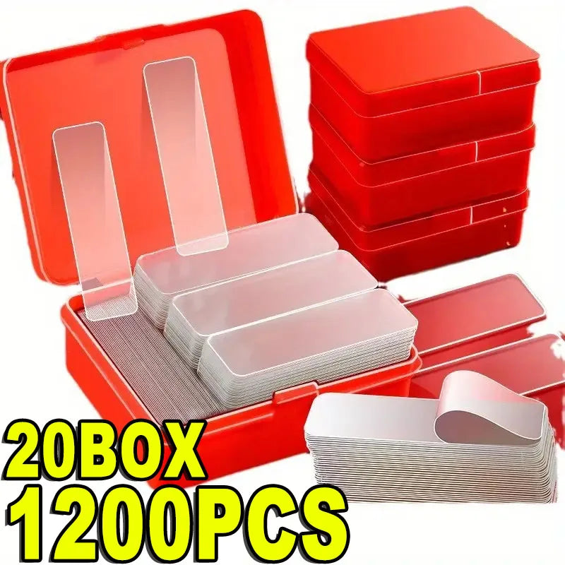 Reusable Double-Sided Adhesive Tape Pads – No-Trace Wall Mount Double-Sided Adhesive Tape Babs 1200PCS S- 3.5X1.1cm