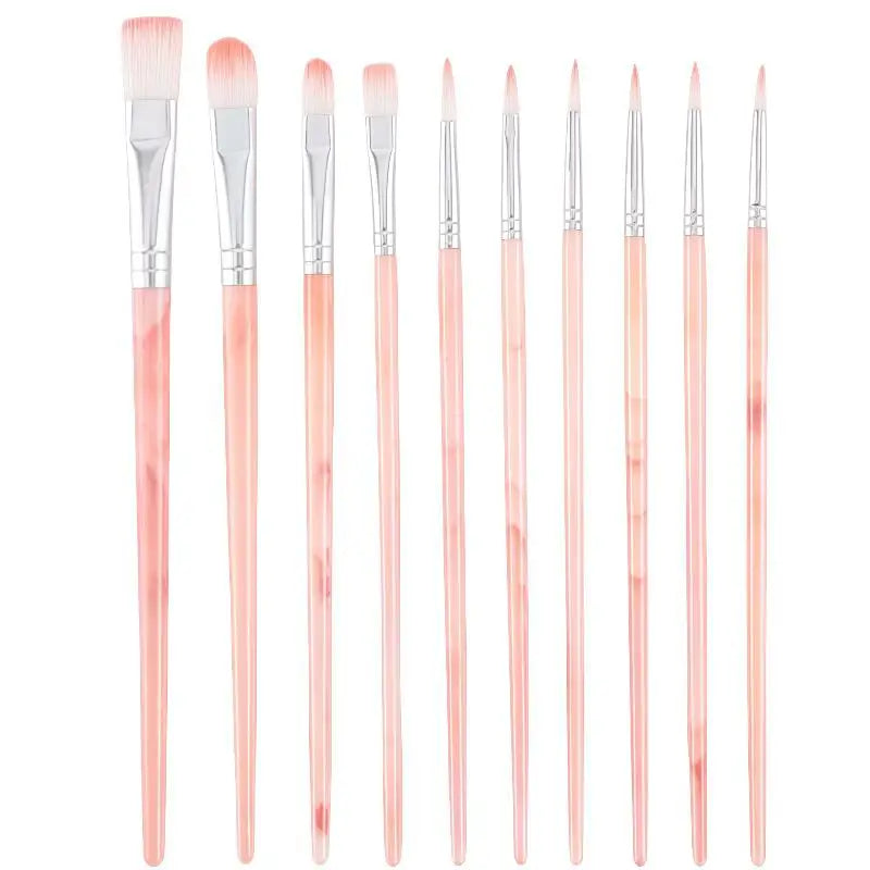 10-Piece Artist Paint Brush Set – Oil, Acrylic & Watercolor Artist Paint Brush Set Babs A4