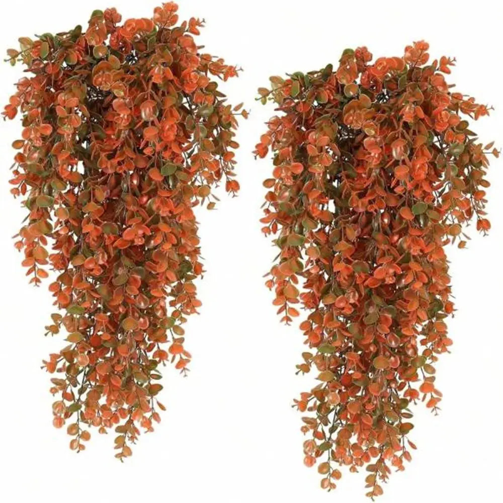 6pcs Artificial Eucalyptus Hanging Vines – Faux Greenery Decor Artificial Hanging Vines Babs Dark Khaki 6PCS