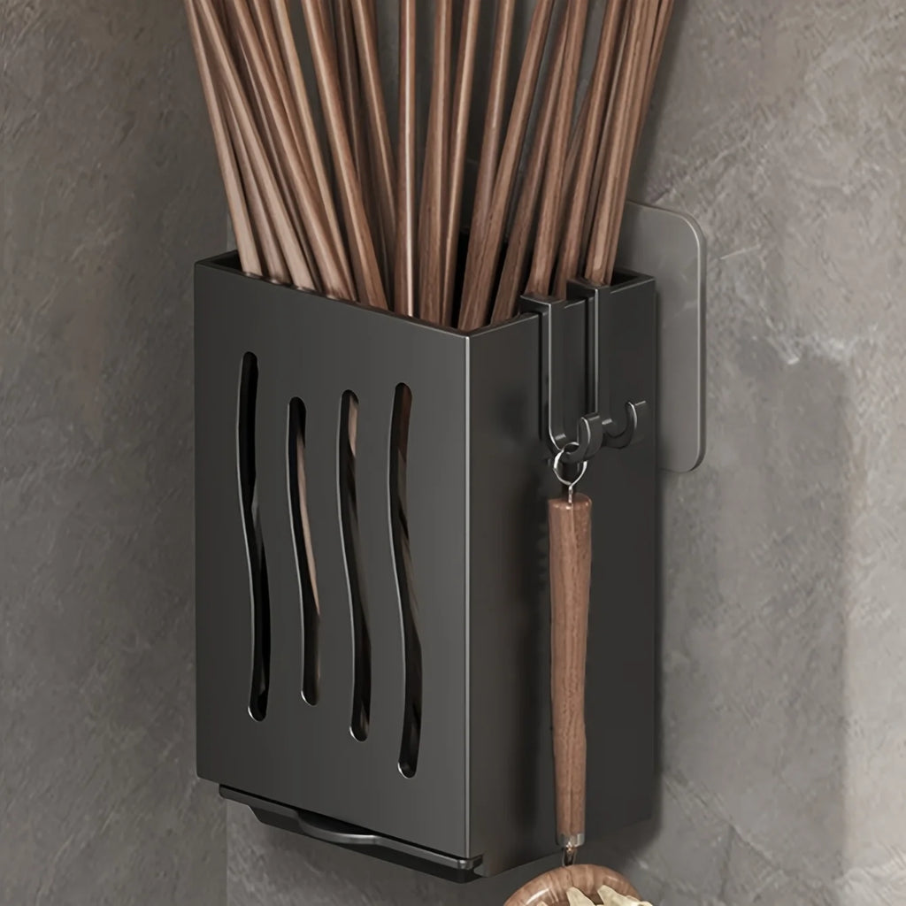 Kitchen Utensil Holder & Cutlery Drainer with Built-In Drainage Utensil Holder Babs black