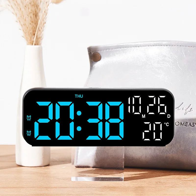 LED Digital Alarm Clock – Temp, Voice Control & Night Mode LED Alarm Clock Babs