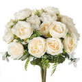Artificial Silk Peony Bouquet – Wedding & Home Décor Artificial Flower Bouquet Babs Milky White 1 pc