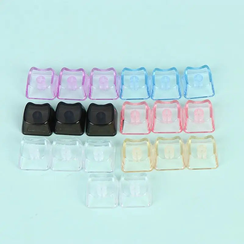 Cat Shaped Transparent Keycaps PBT 1U DIY MX Switch 10/20pcs Mechanical Keyboard Keycaps Babs