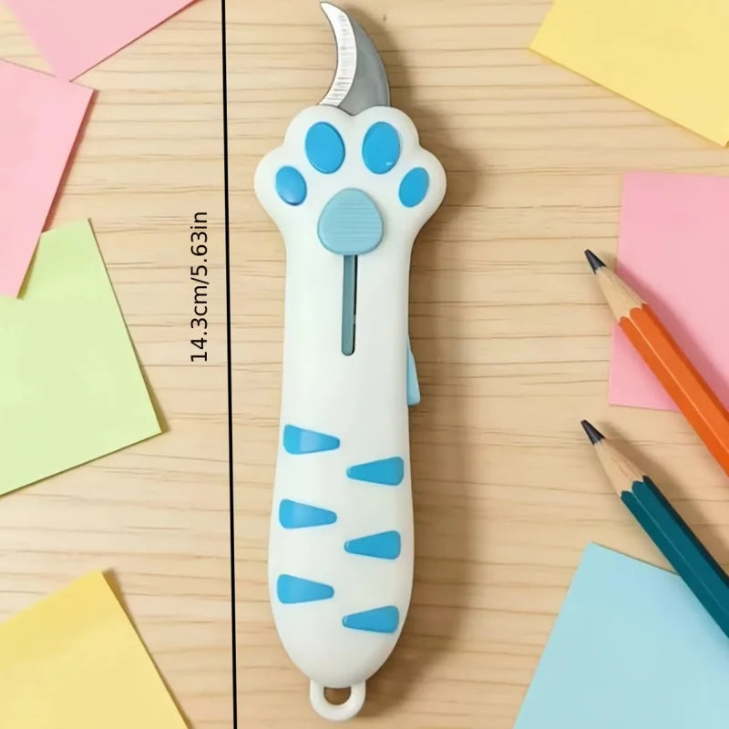 Cat Paw Box Cutter 2-in-1 Utility Knife with Safety Lock Utility Box Cutter Babs