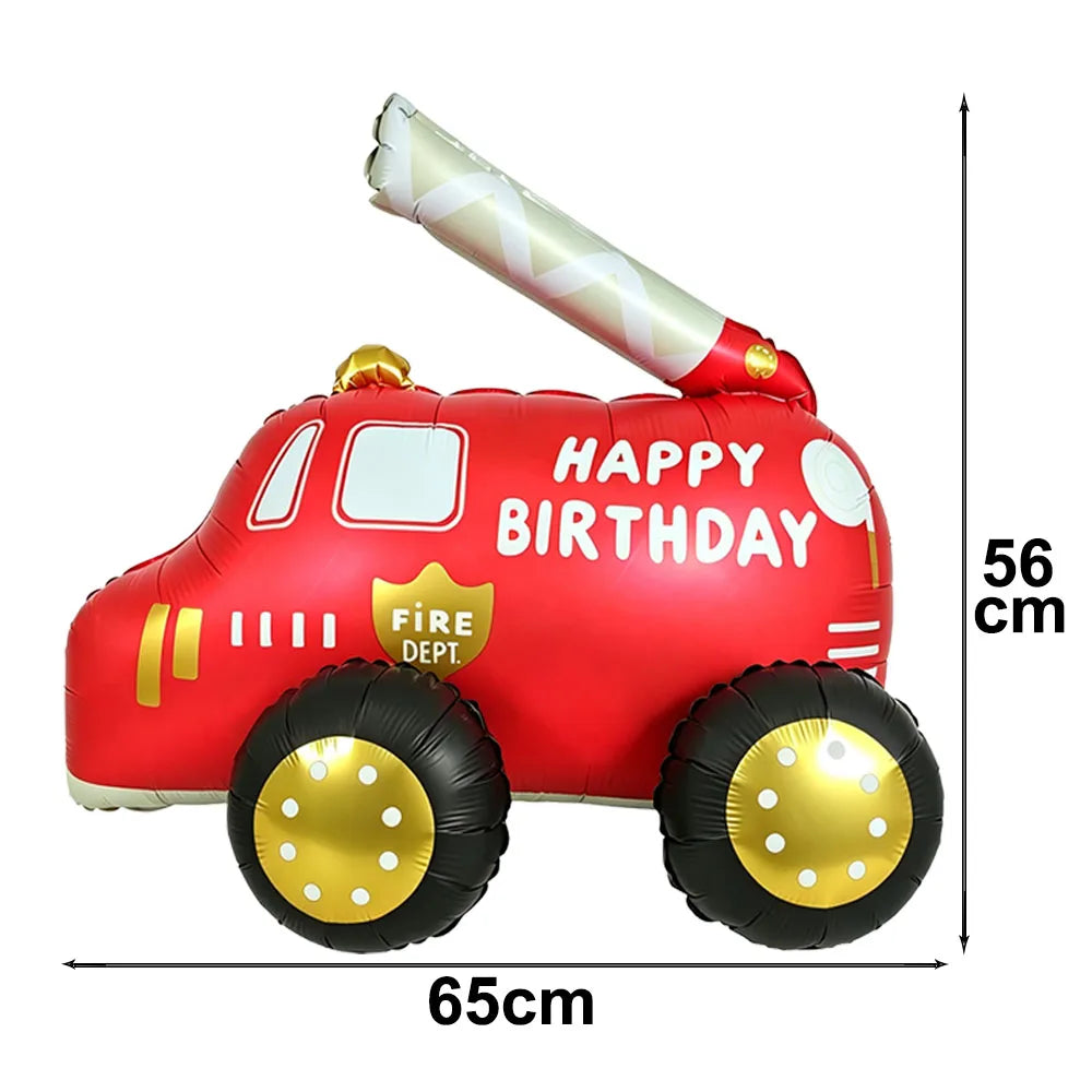 Fire Truck Inflatable Foil Balloons – 3 Styles Party Décor Party Balloons Babs Olive As pictures show