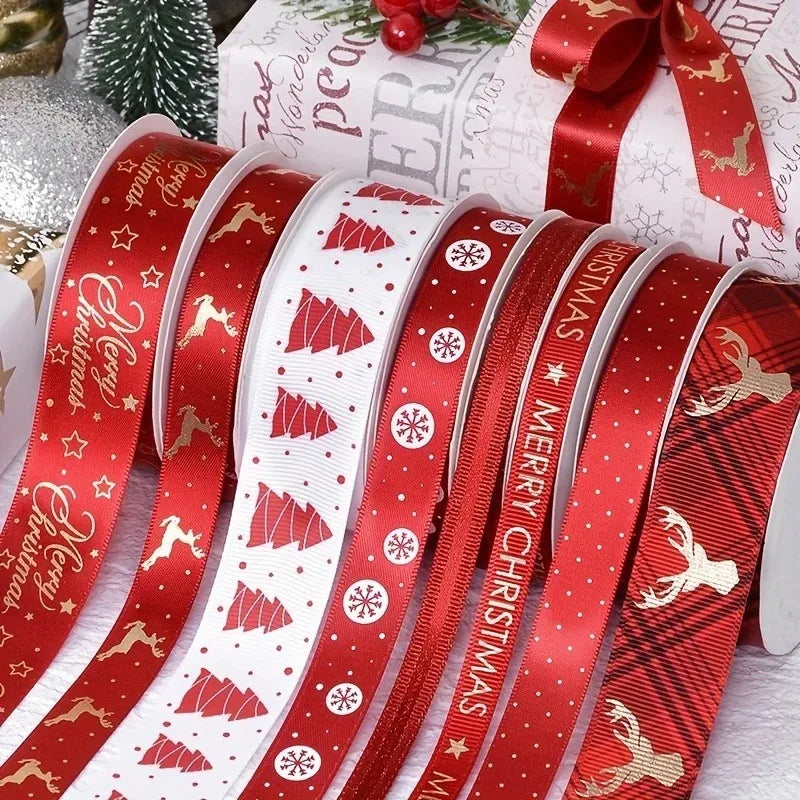 5m Christmas Ribbon – Gift Wrap, Tree & Holiday Décor Christmas Craft Ribbon Babs