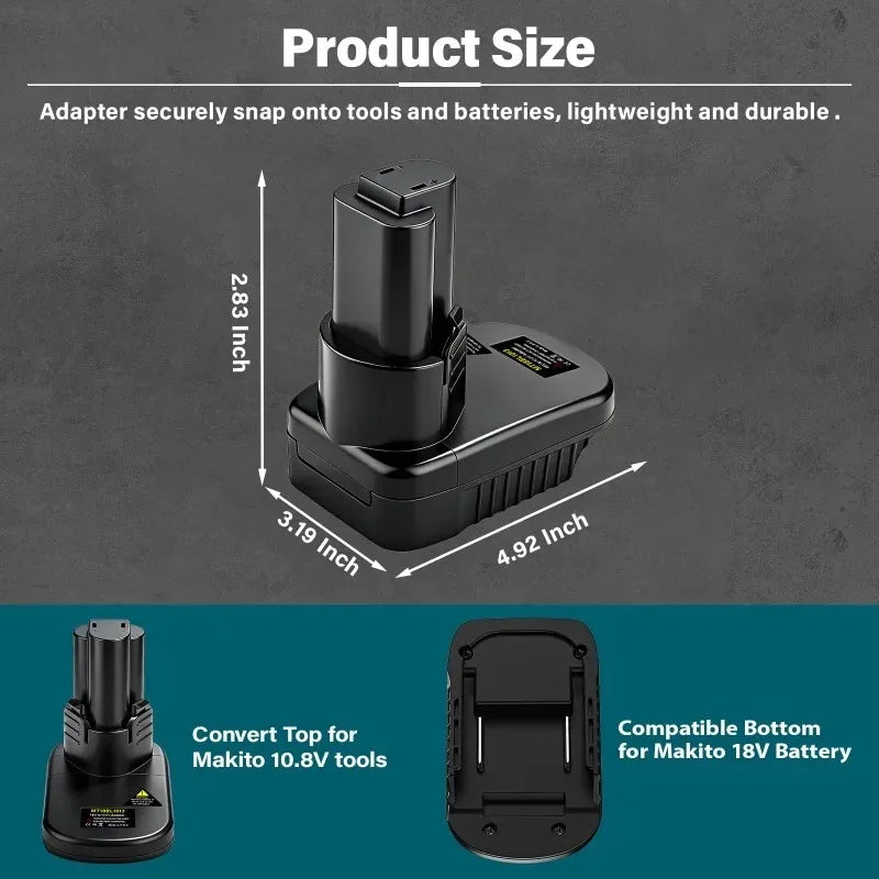 MT18BL1013 Makita 18V to 12V Battery Adapter for Cordless Tools Battery Adapter Babs