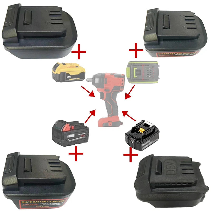 Devon 20V Battery Adapter for Makita Milwaukee DeWalt Worx Battery Adapter Babs