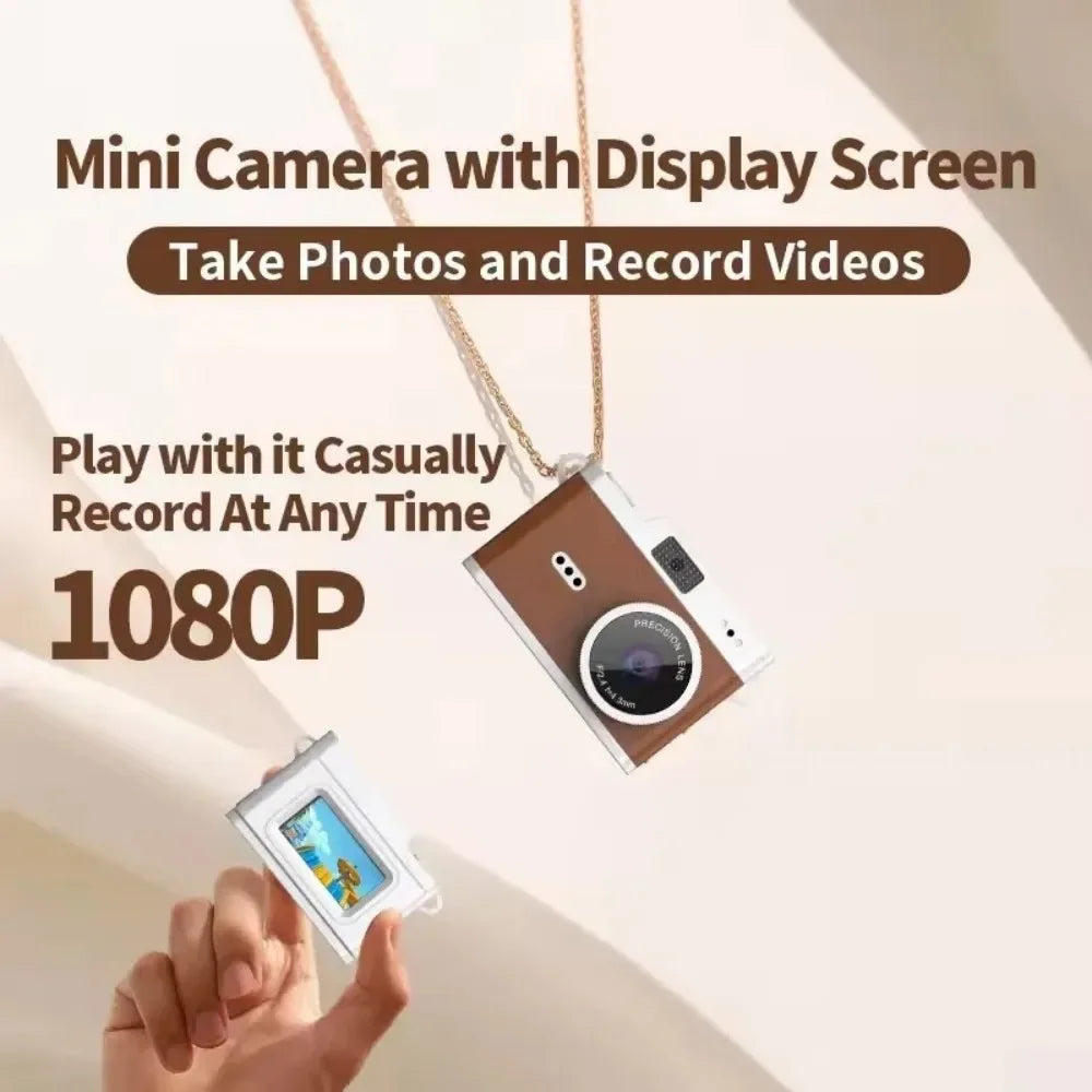 KEBIDUMEI 1080P Mini Retro Pocket Camera with LED Flashlight Mini Pocket Camera Babs