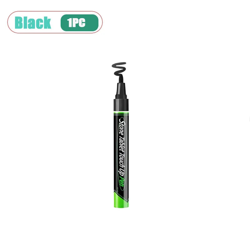 Waterproof Stone Tombstone Touch-Up Paint Marker – 12 Colors Paint Touch-Up Marker Babs Black-1pc