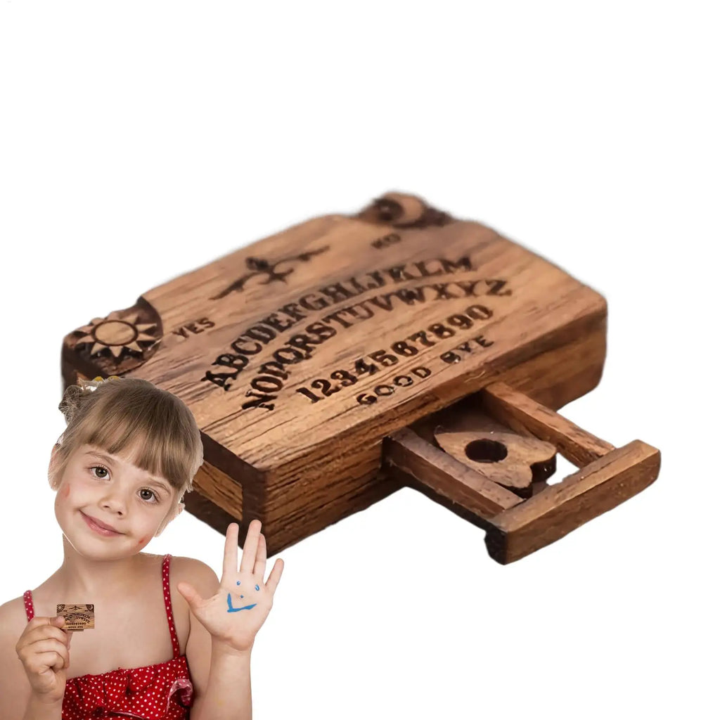 Miniature Wooden Spirit Board with Drawer – Décor Gift Miniature Décor Ornament Babs