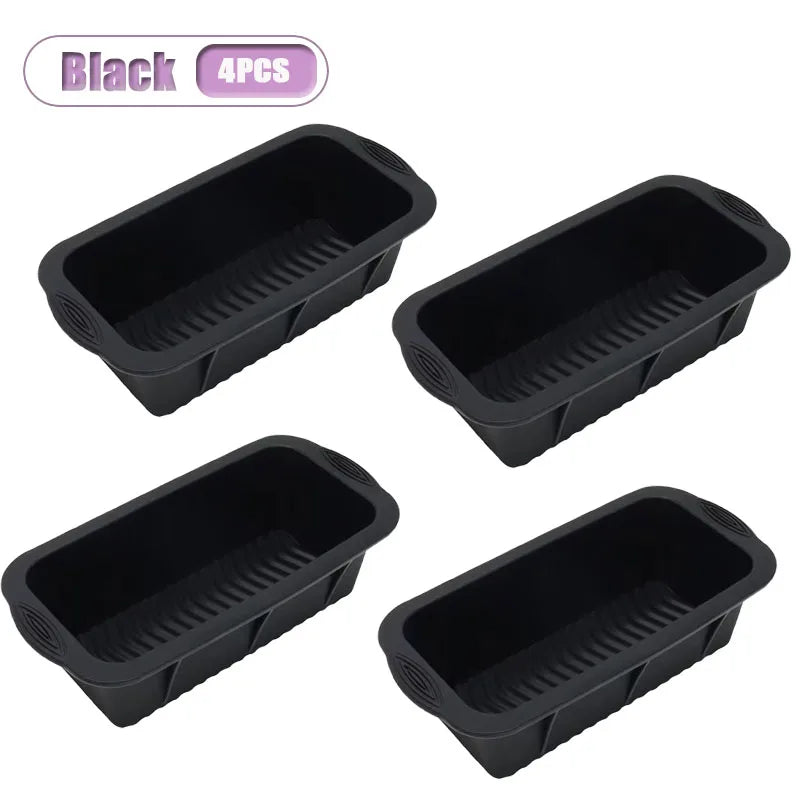 Large Silicone Ice Block Mold – Ice Bath Tray & Big Cube Maker Silicone Ice Mold Babs Black-4PCS