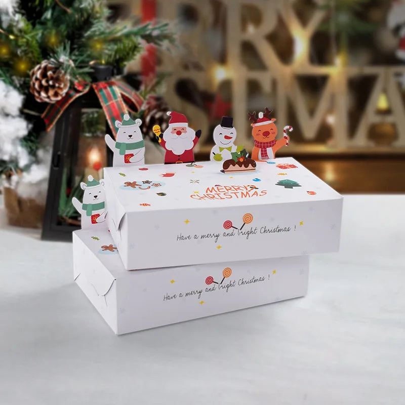 Christmas Kraft Paper Candy Gift Boxes 5/10Pcs – Holiday Favors Holiday Gift Boxes Babs